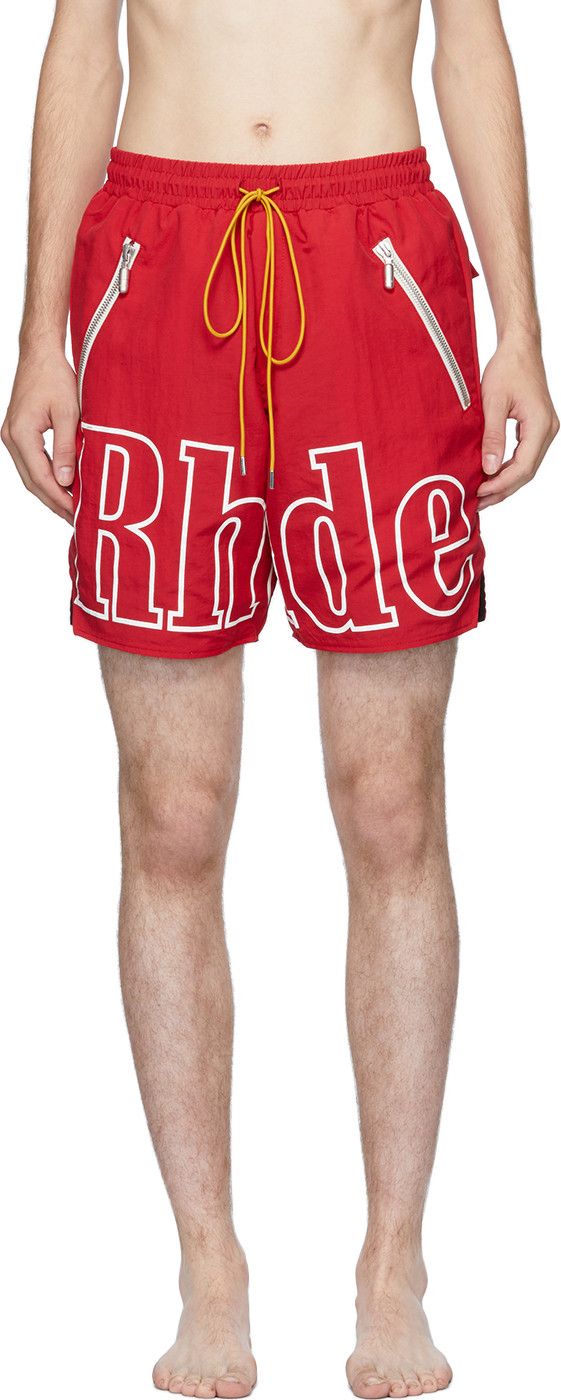 RHUDE - Red Logo Swim Shorts
