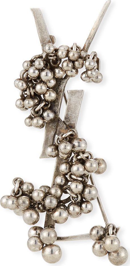 Saint Laurent YSL Folk Brooch w/ Bells