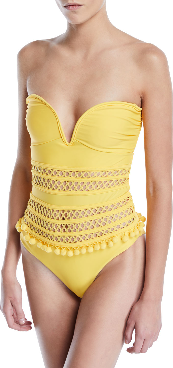 TULAROSA Nina Strapless Cutout One-Piece Swimsuit