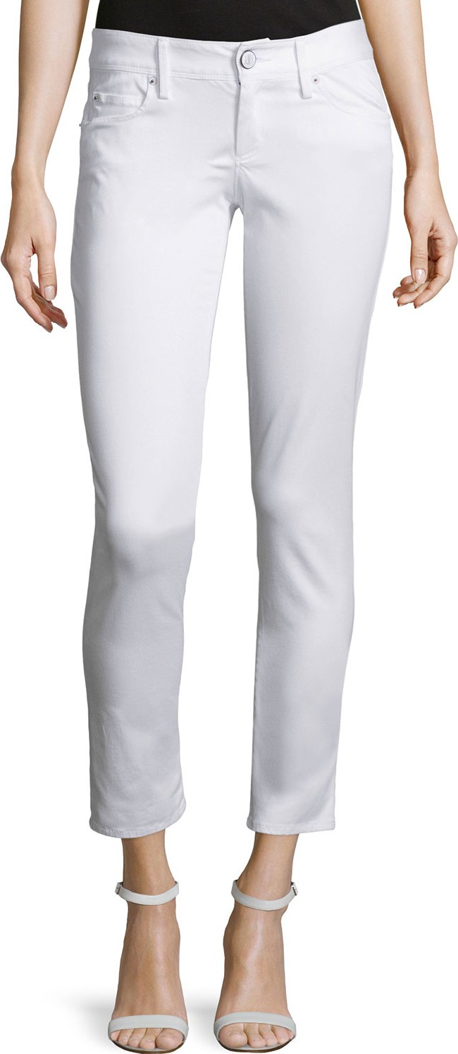 Lilly Pulitzer Worth Skinny Sateen Jeans, White