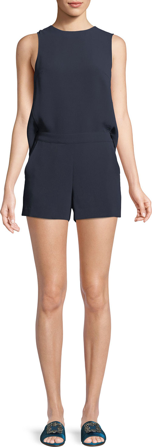 Club Monaco Lyndsey Sleeveless Back-Cutout Romper