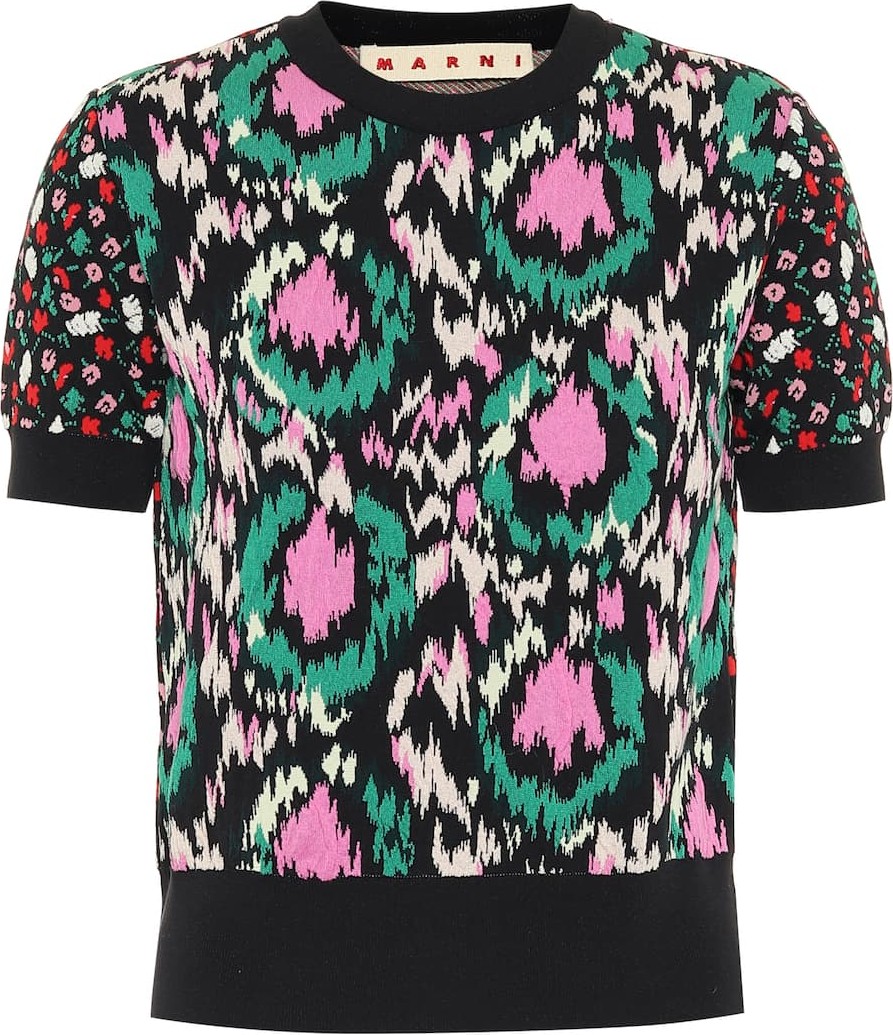 Marni Embroidered cotton-blend sweater