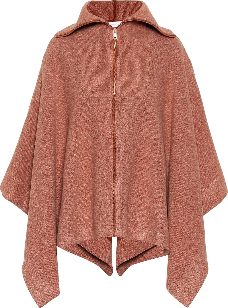 See By Chloé Ribbed cotton-blend cape