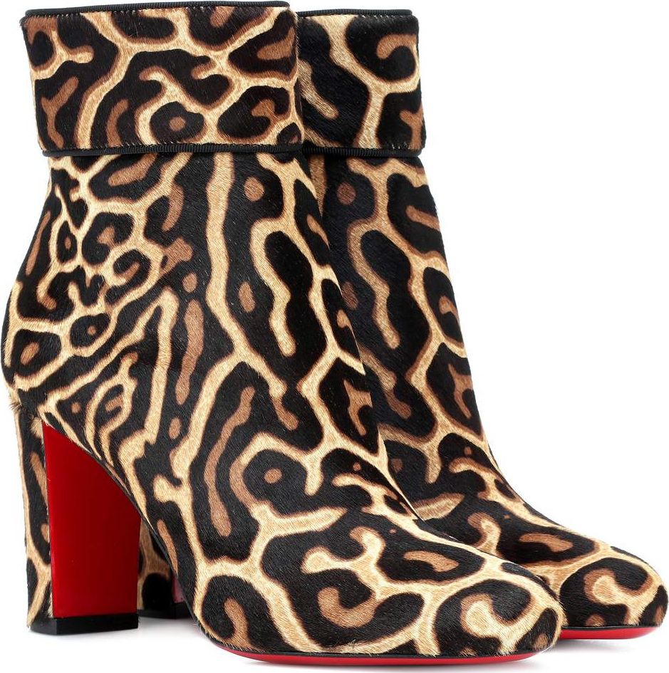 Christian Louboutin Moulamax 85 calfhair ankle boots