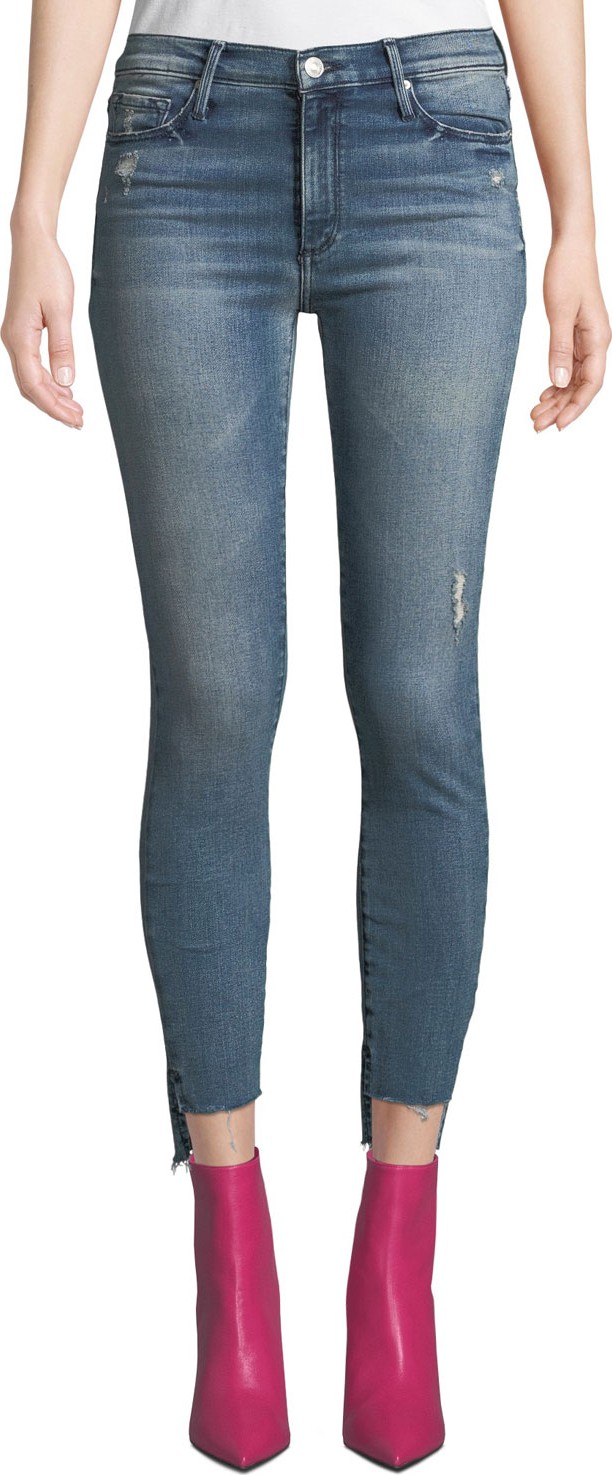 Black Orchid Miranda Step-Hem Distressed High-Rise Skinny Jeans