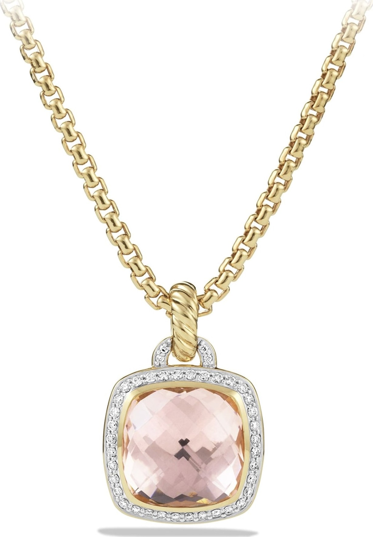 David Yurman 'Albion' Pendant with Lemon Citrine and Diamonds in 18k Gold