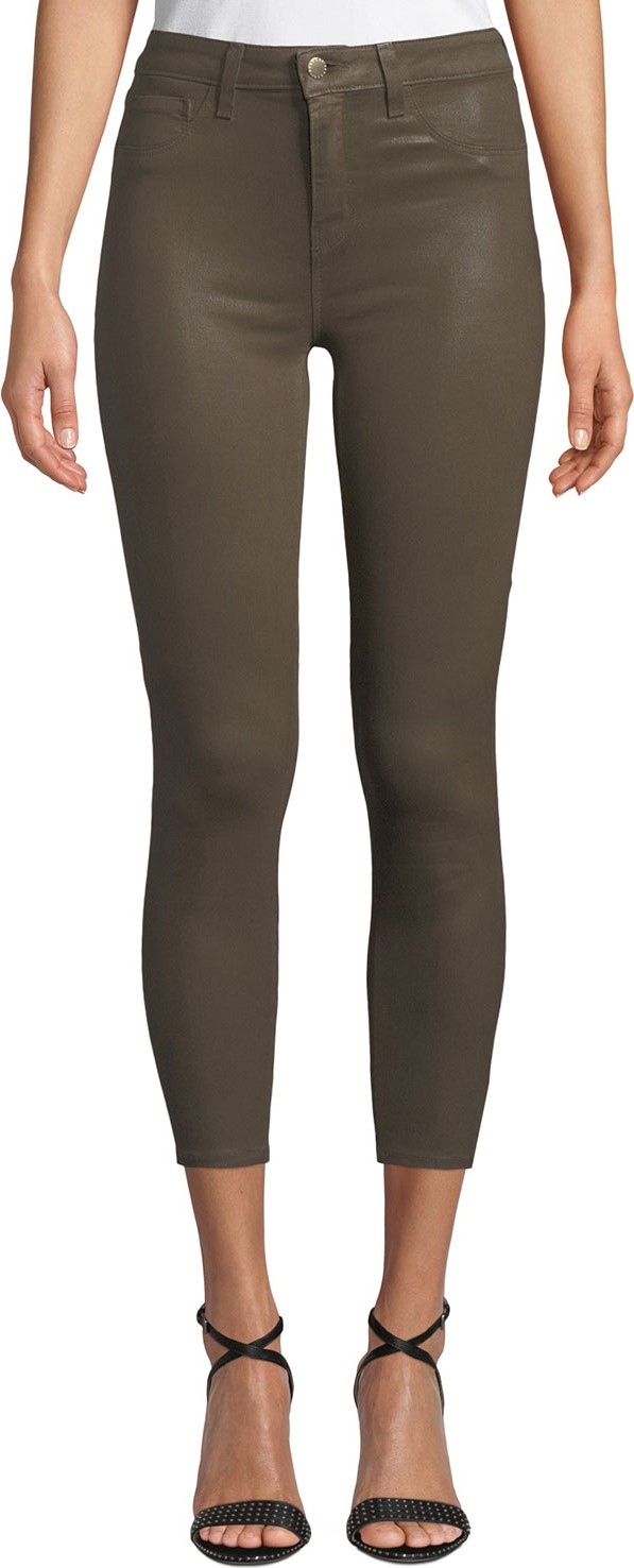 L'AGENCE Margot High-Rise Coated Skinny Jeans