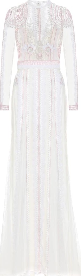 Temperley London Beatrix floral lace gown