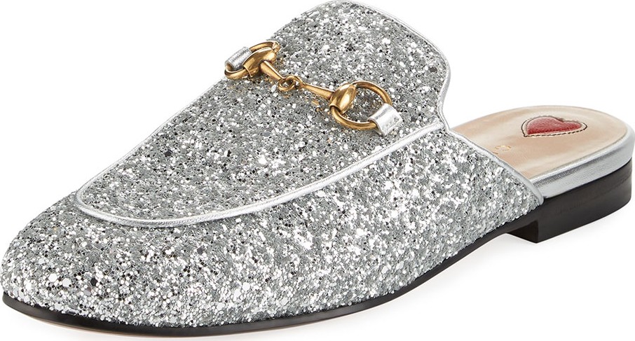 Gucci 10mm Princetown Glitter Mule