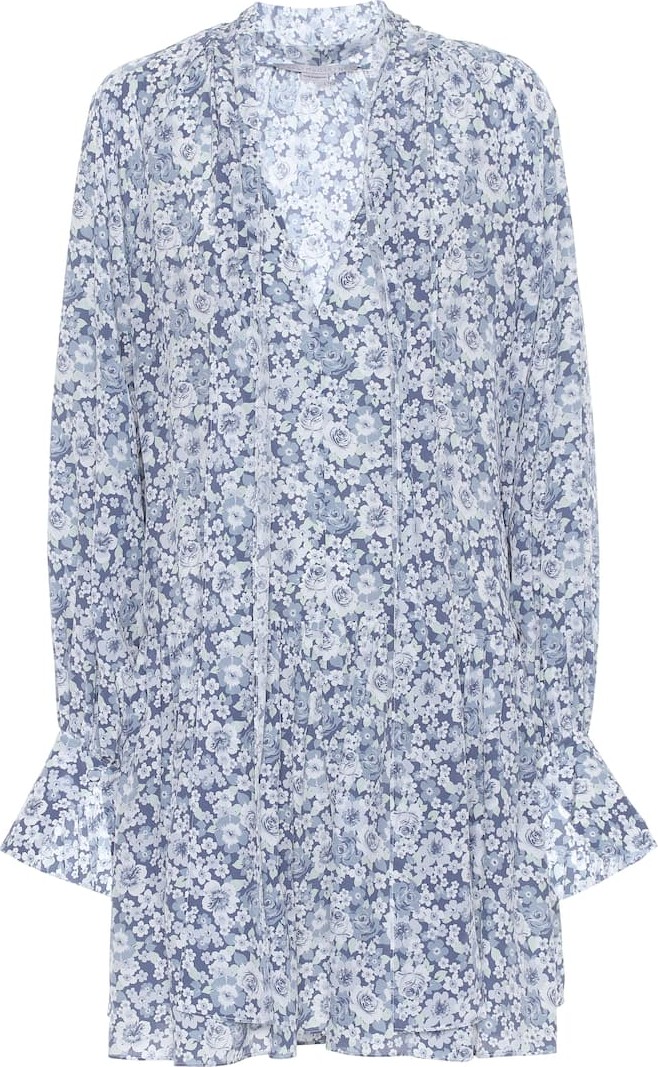 Stella McCartney Floral silk crêpe minidress