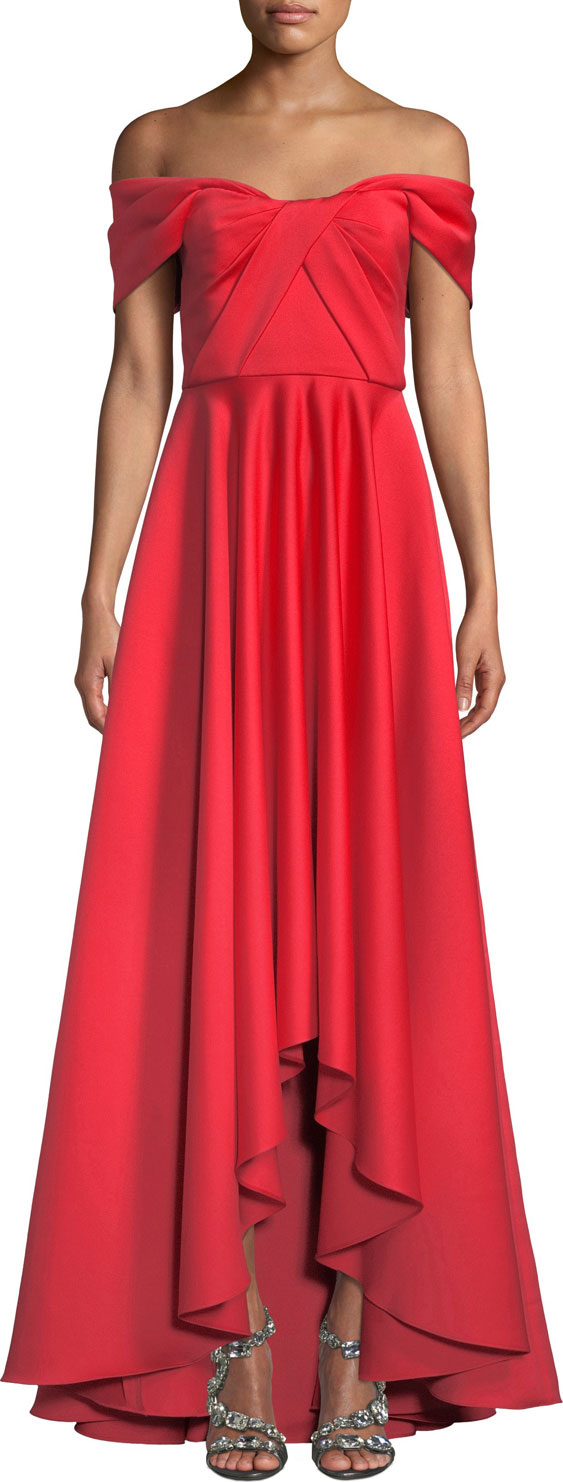 Jay Godfrey Off-the-Shoulder Satin Gown