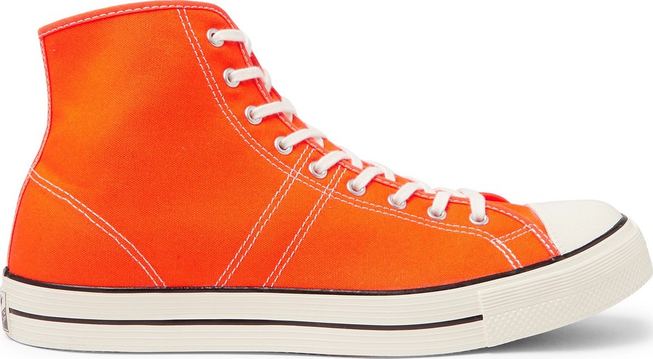 Converse Lucky Star Faded Glory Rubber-Trimmed Canvas High-Top Sneakers