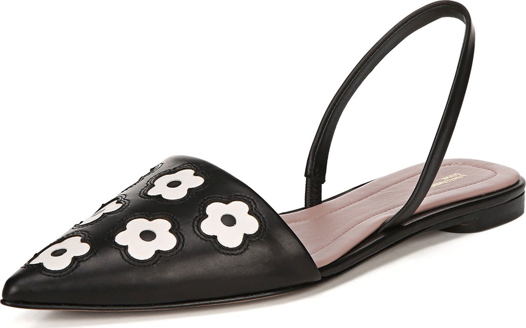 DIANE von FURSTENBERG Koko Floral Leather Slingback Flats