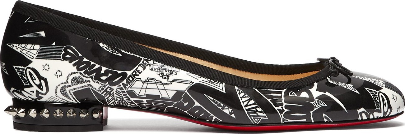 Christian Louboutin La Massine graffiti-pattern ballet flats