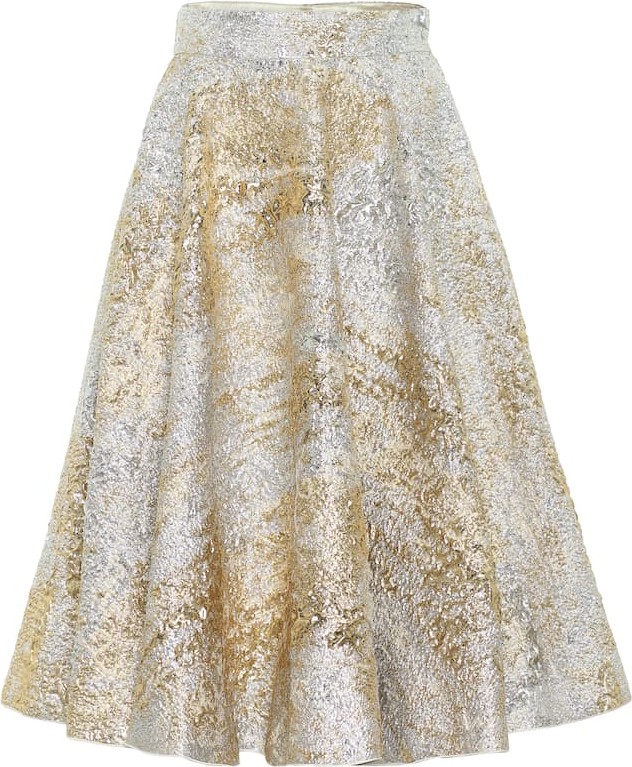 Dolce & Gabbana Metallic brocade midi skirt