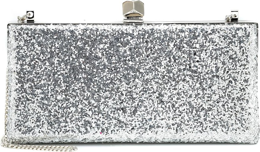 Jimmy Choo Celeste glitter clutch