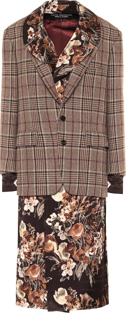 Junya Watanabe Wool blazer and floral hybrid dress