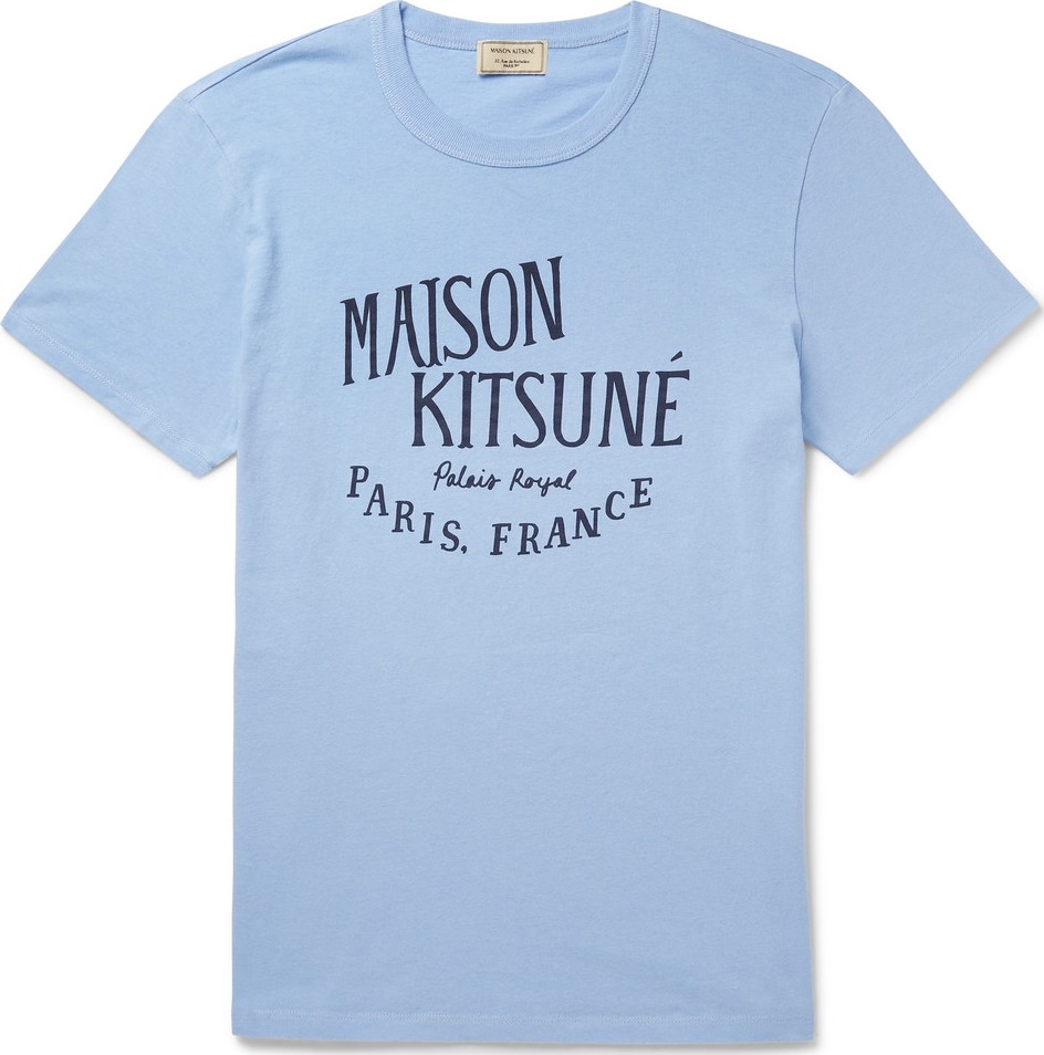 Maison Kitsune Logo-Print Cotton-Jersey T-Shirt