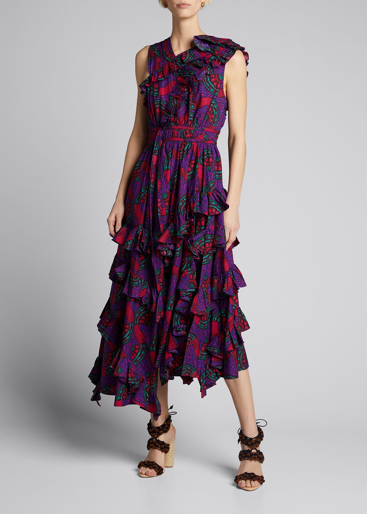 Ulla Johnson Imogen Tiered Floral-Print Dress