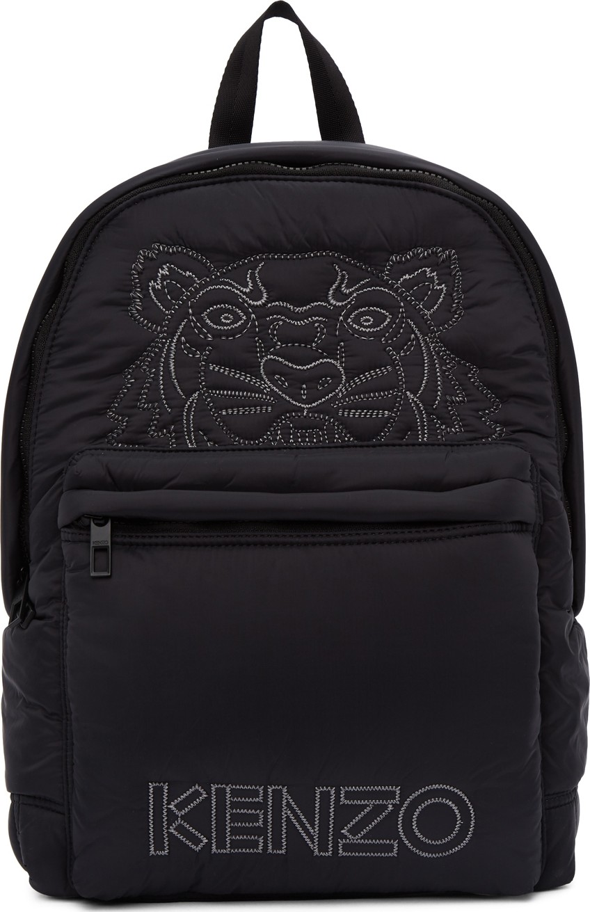 KENZO Black Large Tiger Kampus Backpack