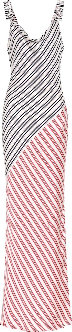 Rebecca Vallance Marrakech striped satin maxi dress