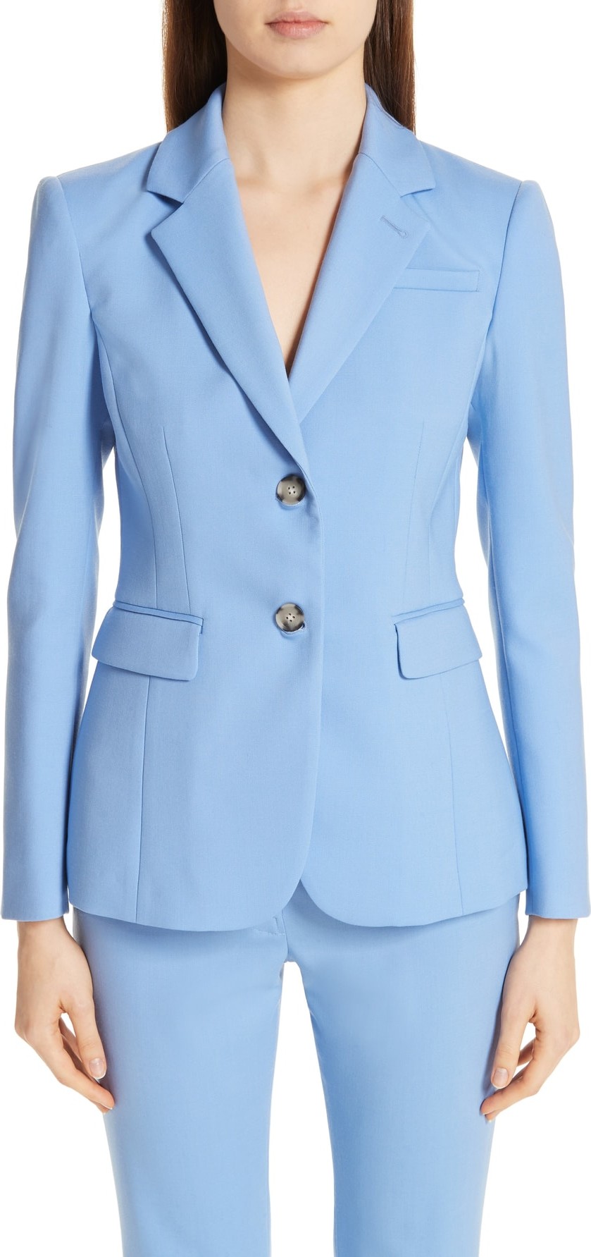 Altuzarra Fitted Two-Button Stretch Wool Blazer