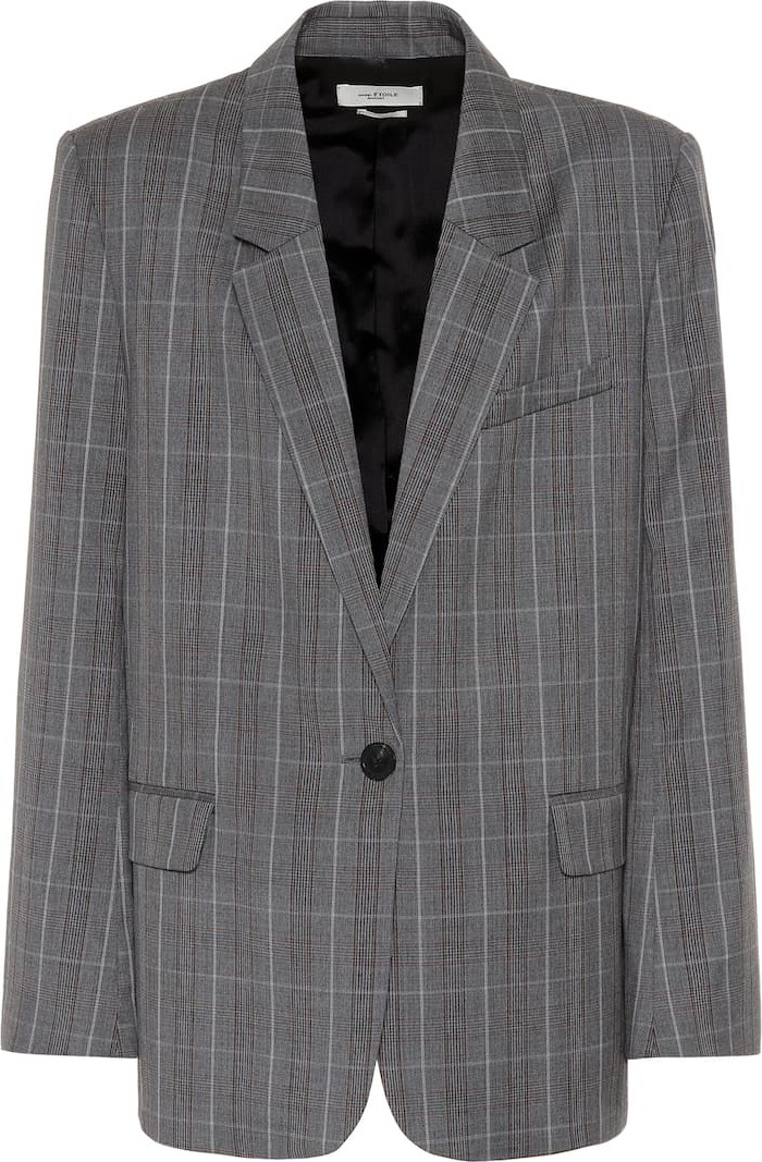 Isabel Marant Etoile Verix checked wool blazer