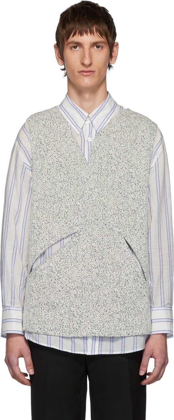 Namacheko White & Black Tasebar Vest