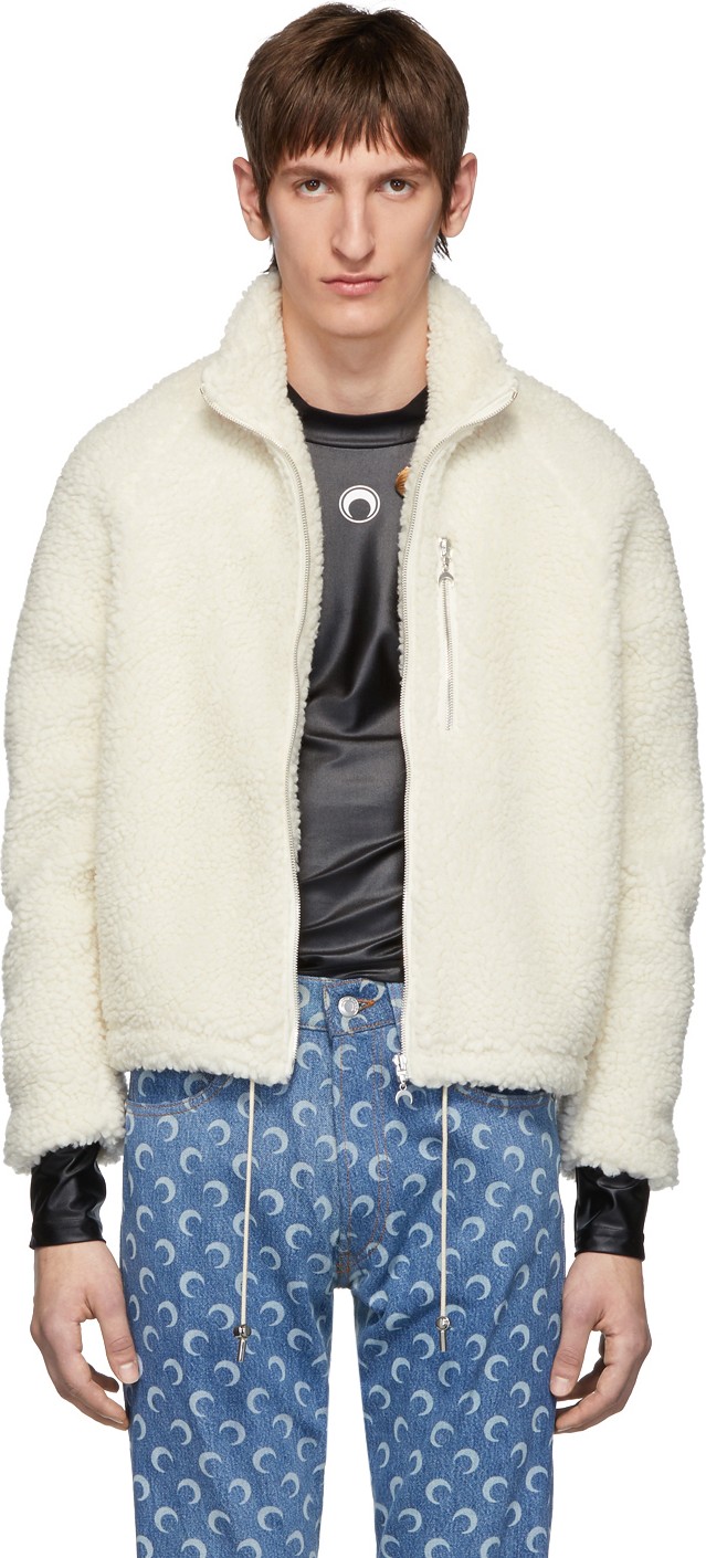 Marine Serre Off-White Mouton Jacket