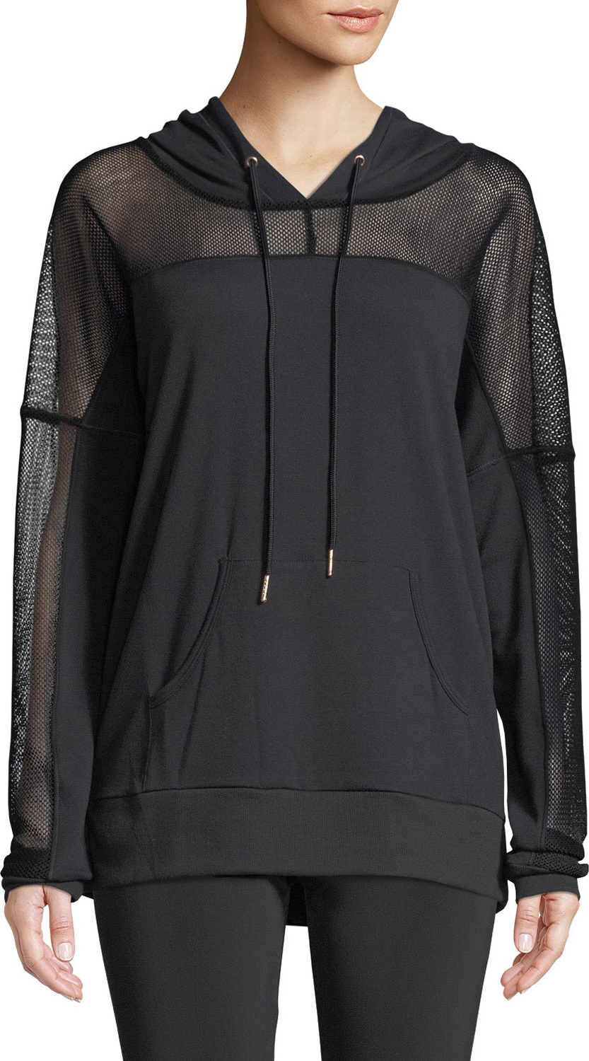 ONZIE Hooded Long-Sleeve Mesh Pullover