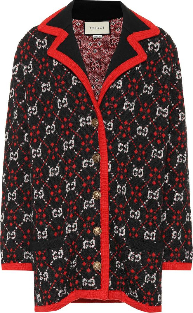 Gucci GG alpaca and wool cardigan