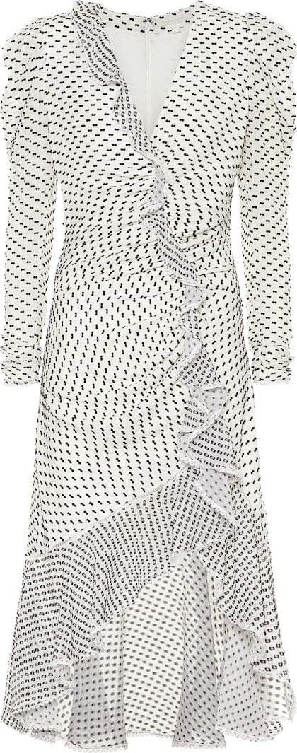 Jonathan Simkhai Ruffled silk blend midi dress