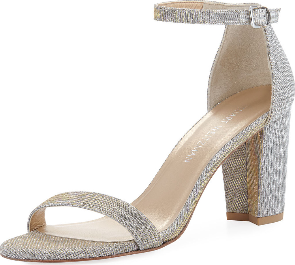 Stuart Weitzman Nearlynude Shimmery City Sandal