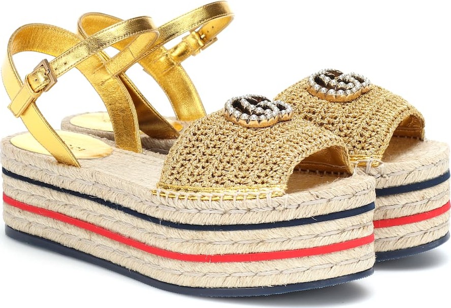 Gucci Platform espadrille sandals