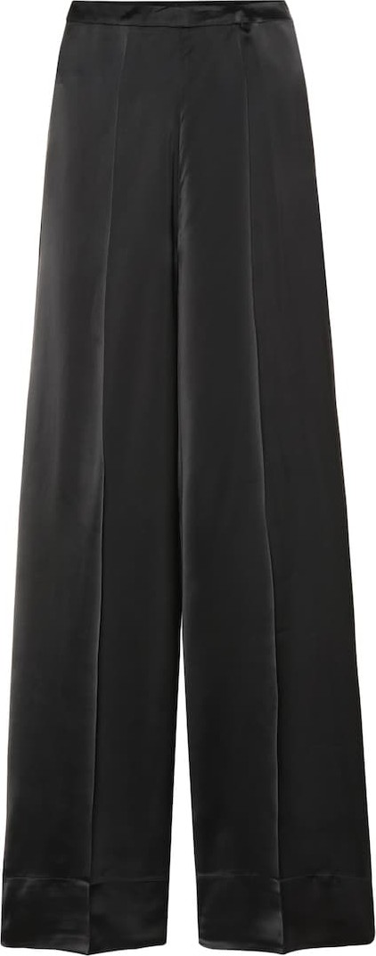 Jil Sander High-rise wide-leg satin pants