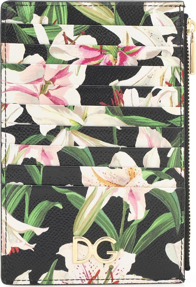 Dolce & Gabbana Floral leather card holder