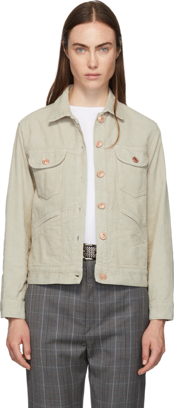Isabel Marant Etoile Beige Corduroy Foftya Jacket