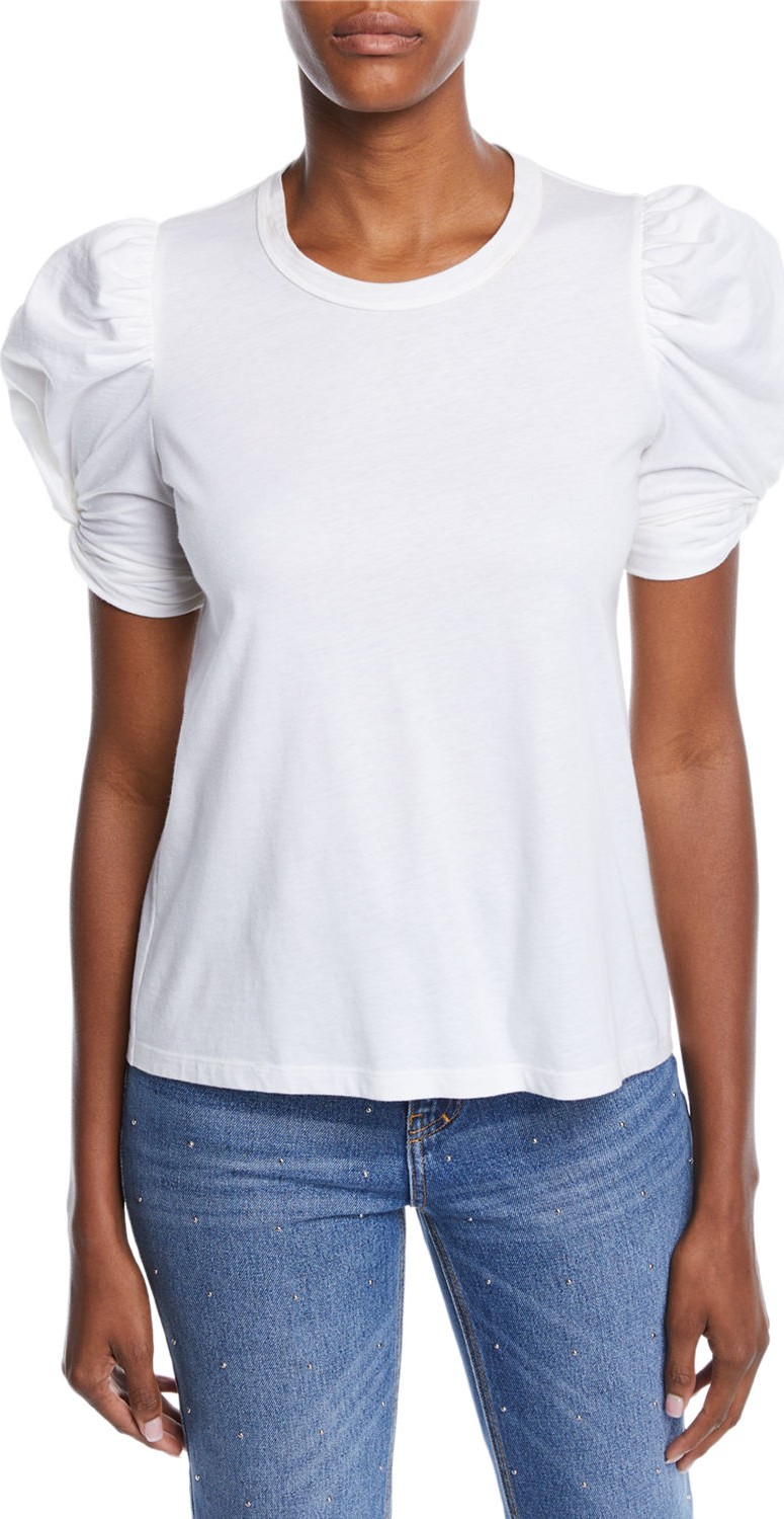 A.L.C. Kati Puff-Sleeve Crewneck Tee