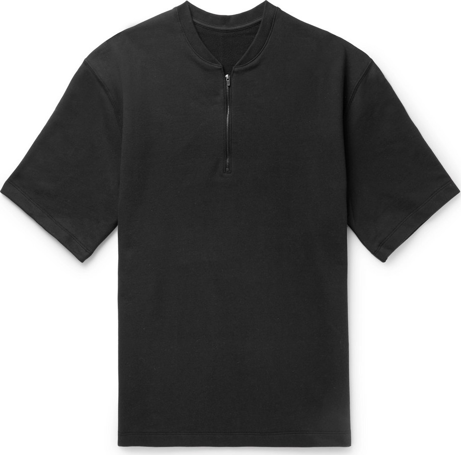 Fear of God Oversized Half-Zip Loopback Cotton-Jersey T-Shirt
