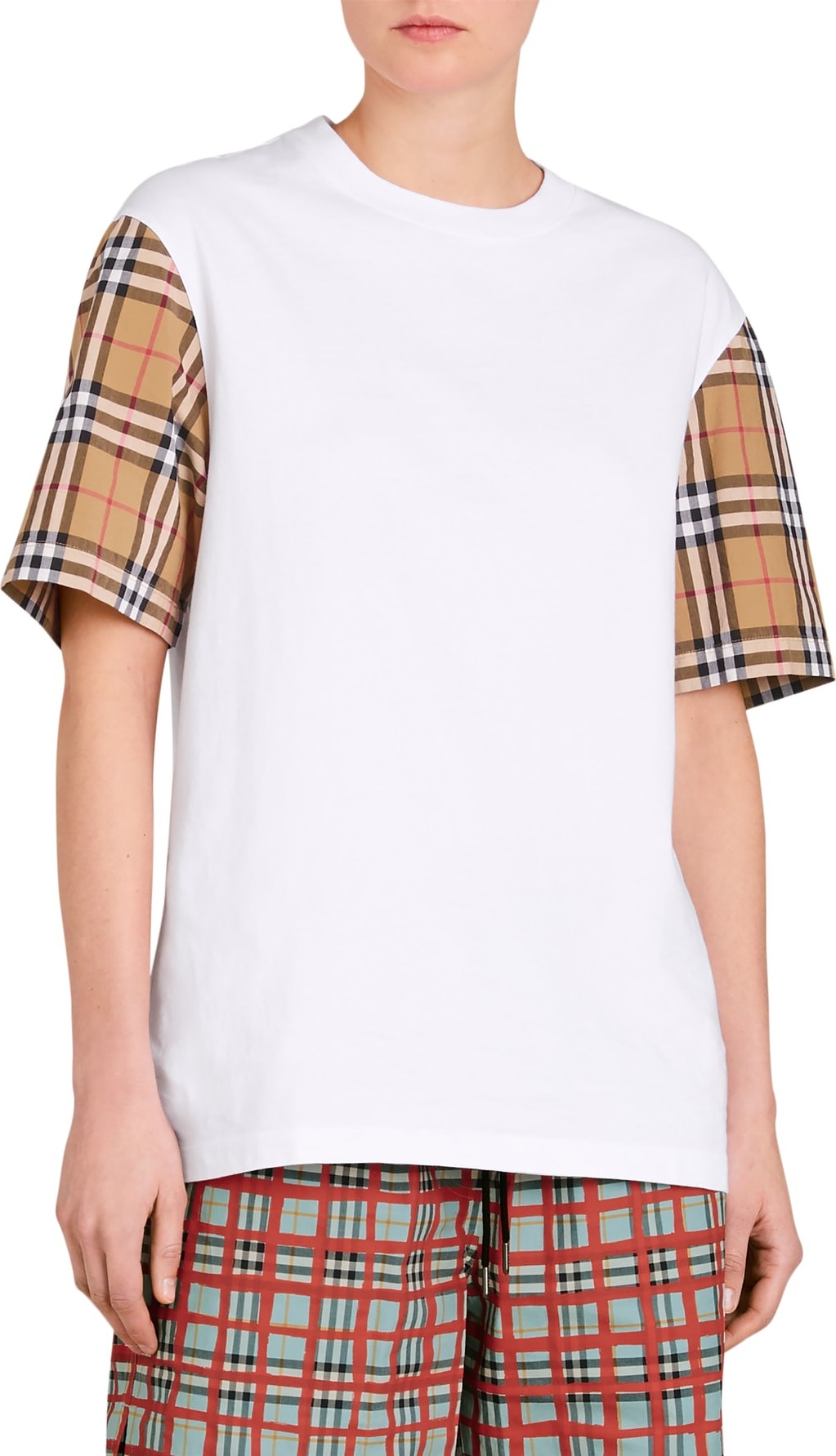 Burberry London England Serra Vintage Check Sleeve Tee