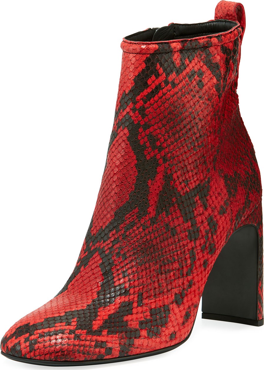 Rag & Bone Ellis Snake-Print Leather Booties