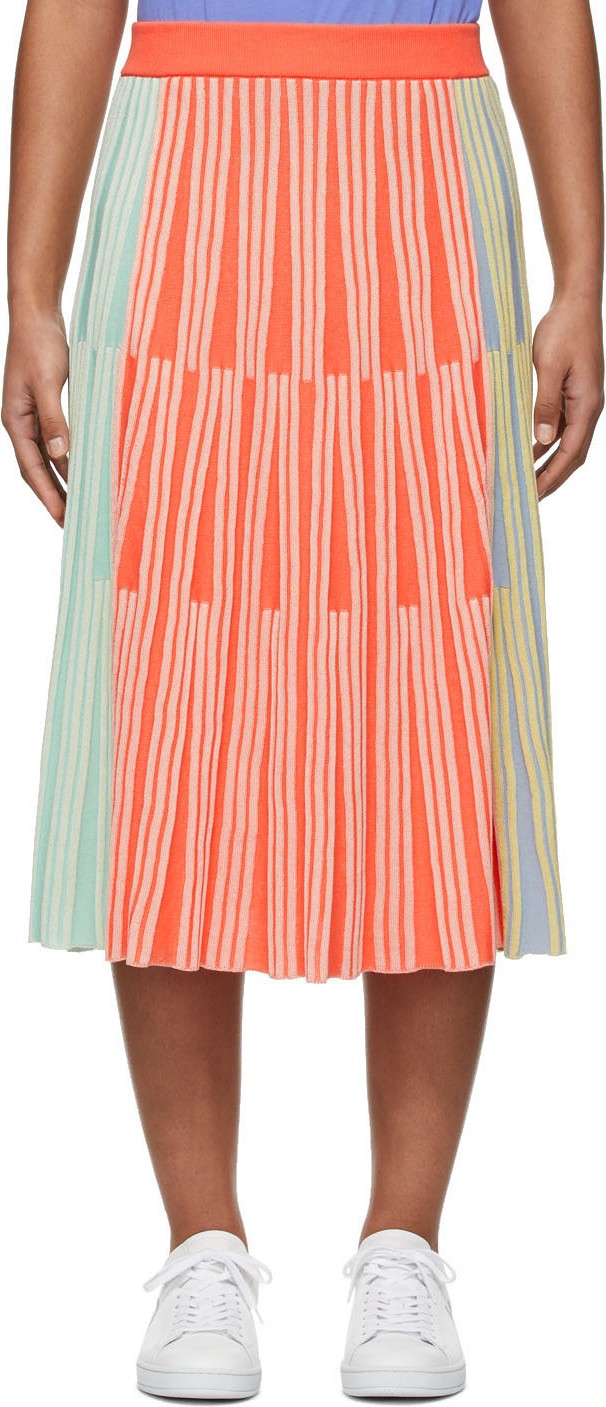 KENZO Multicolor Stripe Ribbed Skirt