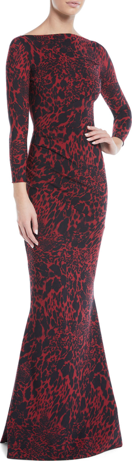 La Petite Robe di Chiara Boni Sotera Leopard-Print Mermaid Gown