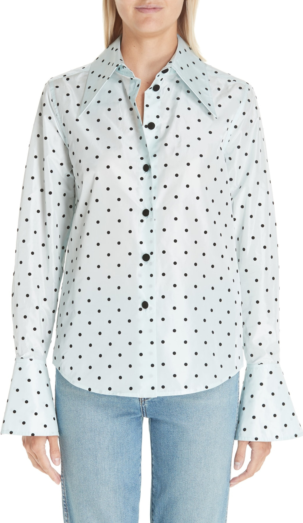 MARC JACOBS Dot Print Silk Shirt