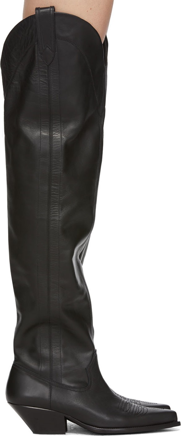 WANDERING Black High Boots