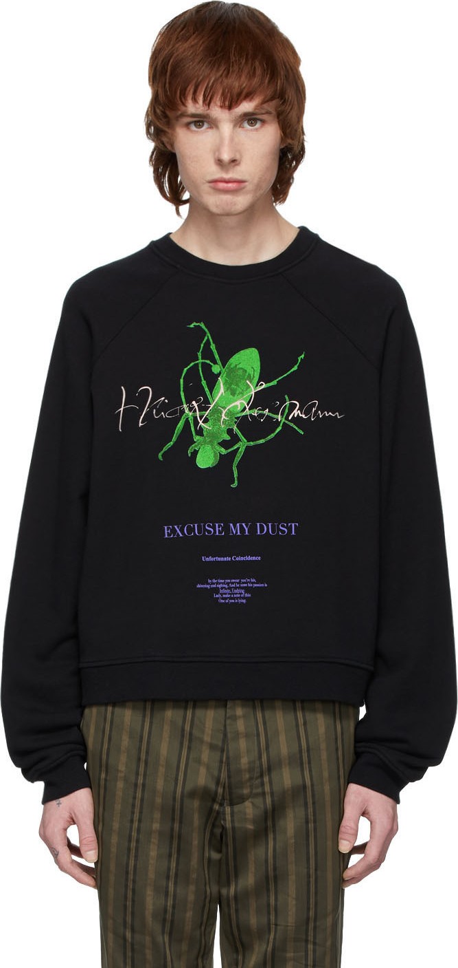 Haider Ackermann Black Graphic Sweatshirt