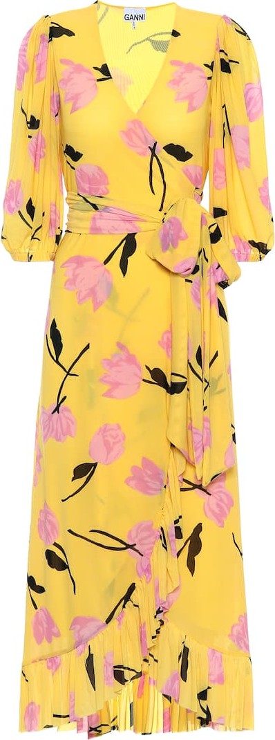 Ganni Exclusive to Mytheresa – floral wrap dress