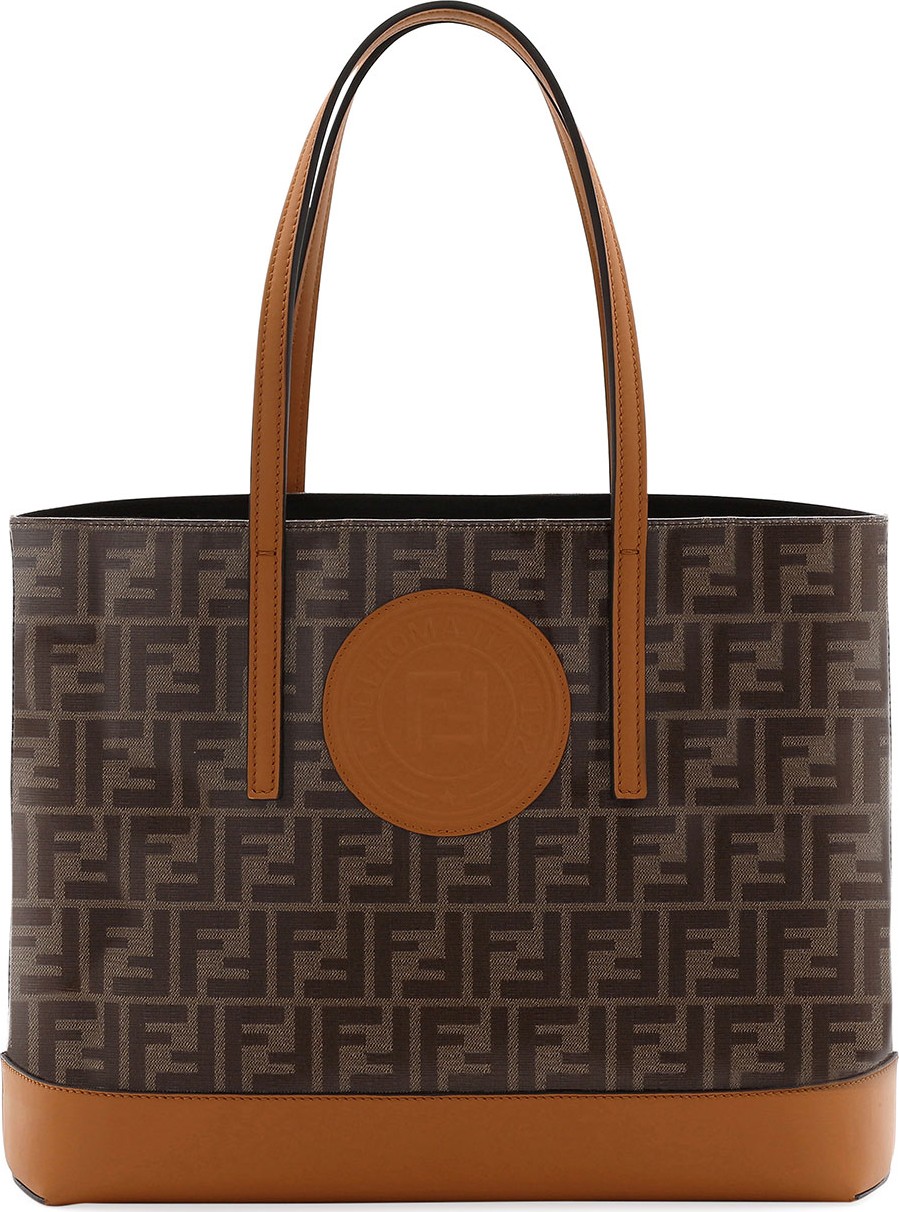 Fendi Fabric FF Shopping Tote Bag