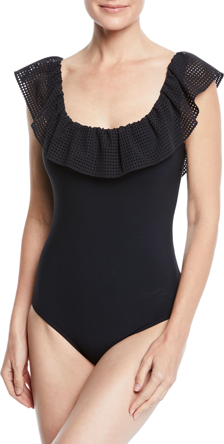 Karla Colletto Chiara Ruffle Underwire One-Piece Swimsuit