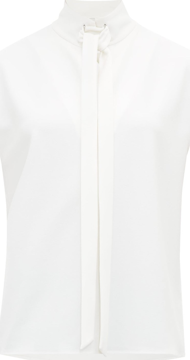 Tibi Tied high-neck crepe top